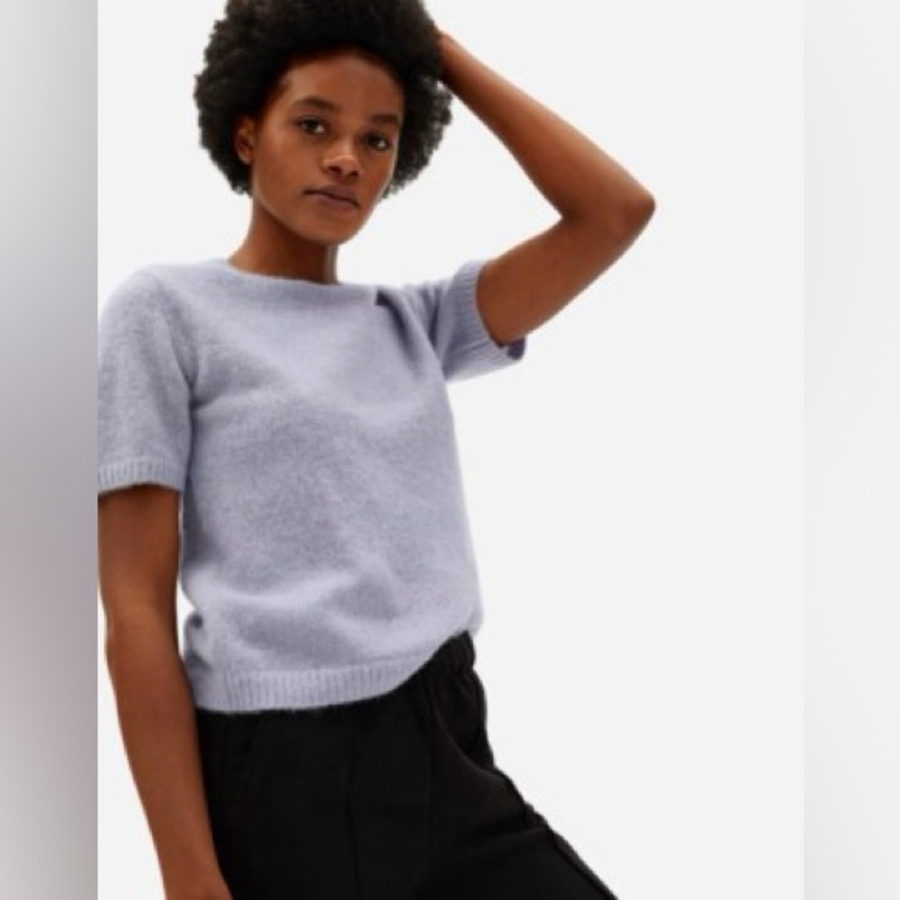 Everlane Periwinkle short sleeve alpaca sweater 💜